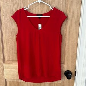 J Crew red cap sleeve blouse